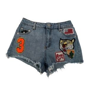 Highway Jeans Cut Off Patched Jean Shorts Size 1 Women’s